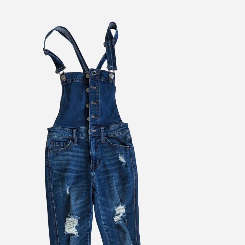 Aeropostale Women's Blue and Navy Dungarees-overalls
